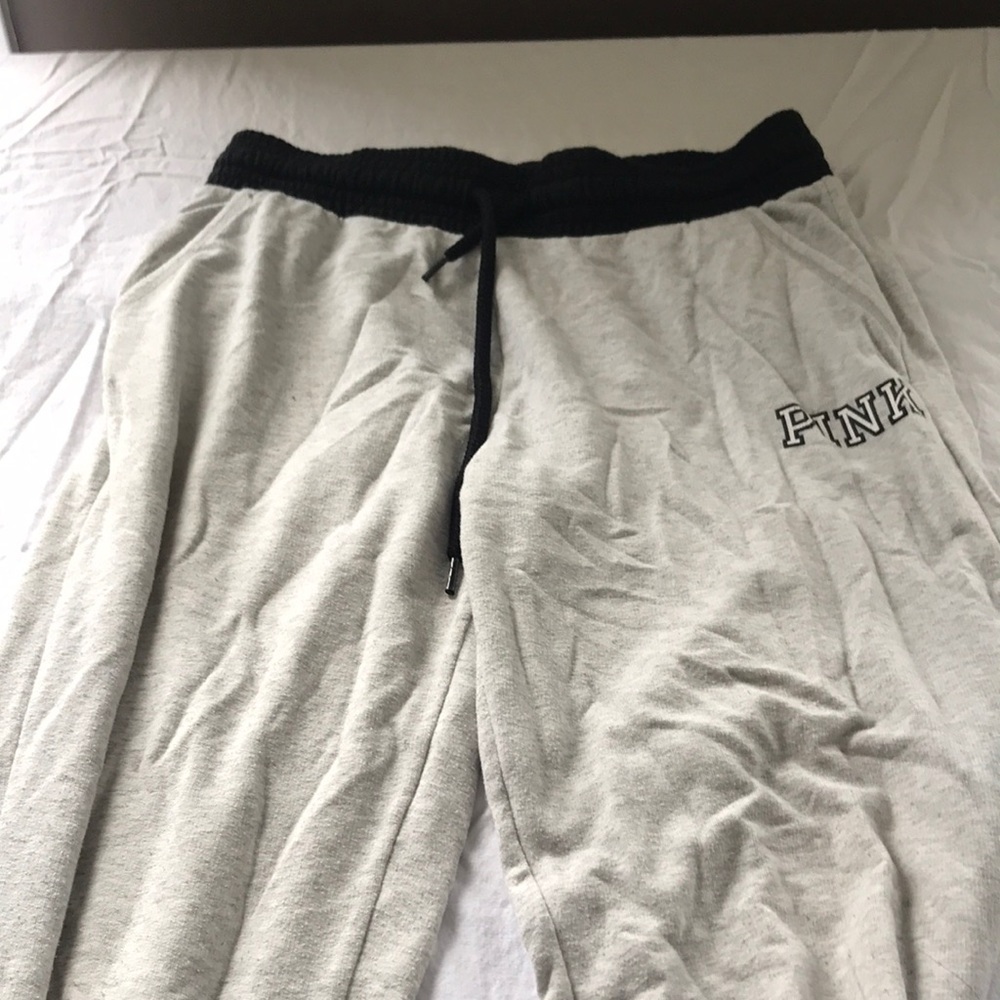 PINK grey sweatpants